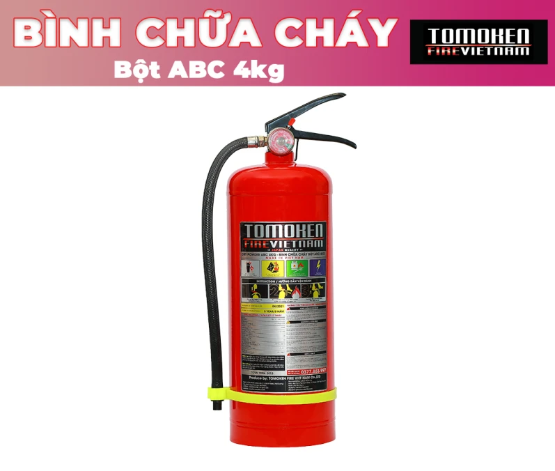 Bình chữa cháy xách tay loại bột ABC 4KG