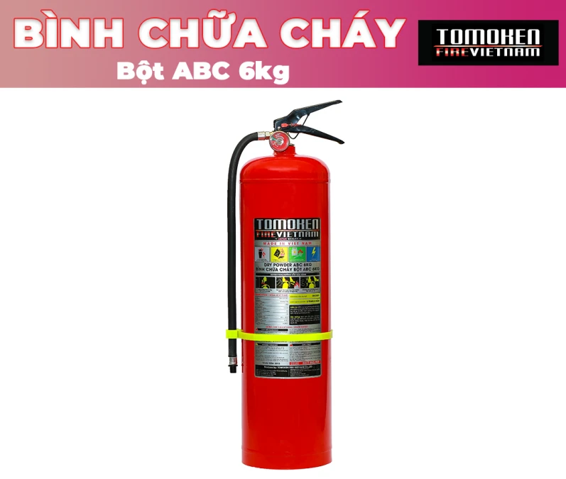 Bình chữa cháy xách tay loại bột ABC 6Kg