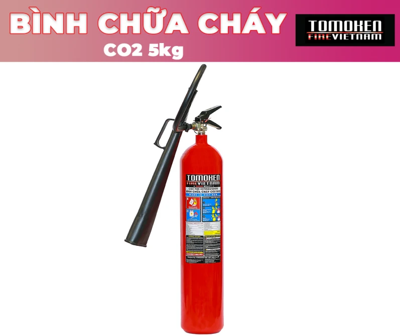 Bình chữa cháy xách tay khí CO2 loại 5KG