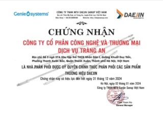 Chứng chỉ đại lý Deajin