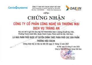 Chứng chỉ đại lý Deajin