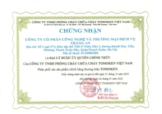 Chứng nhận đại lý Tomoken